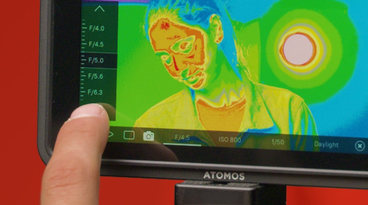 Camera control on an Atomos Ninja monitor