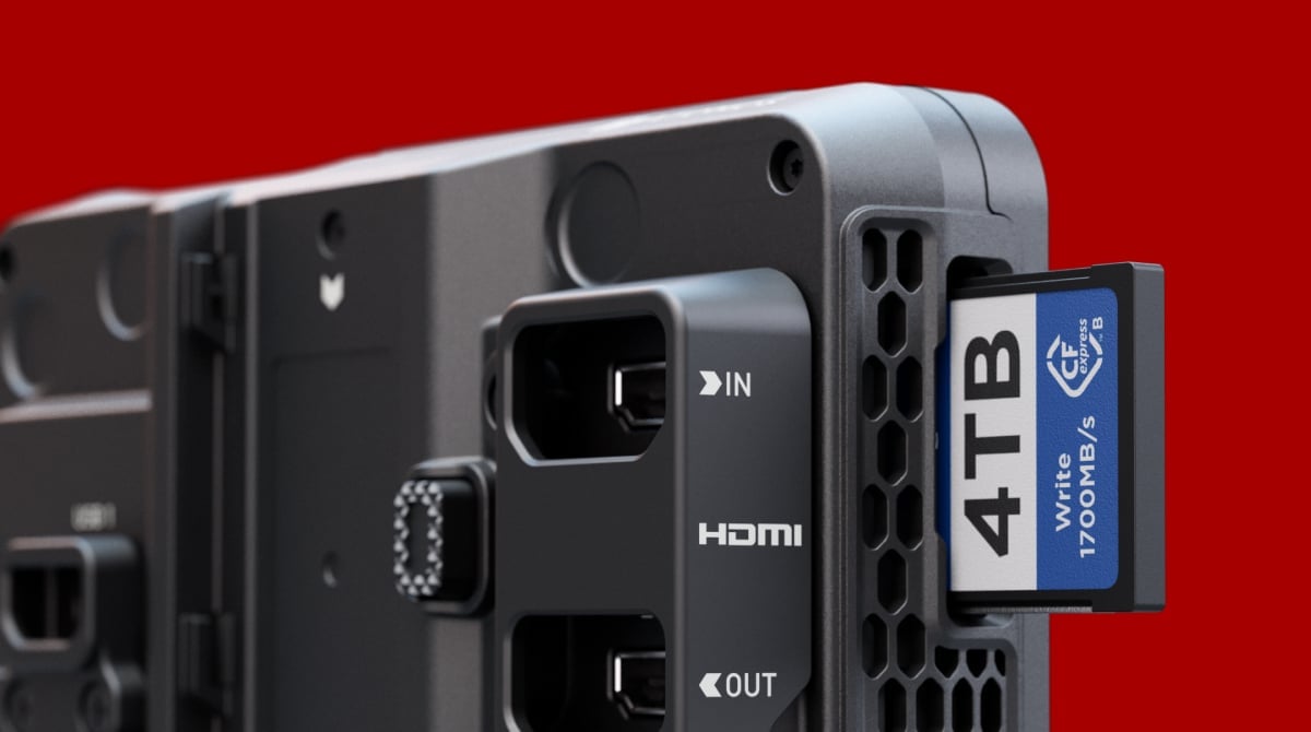 CFexpress Type B card in the Atomos Ninja RAW