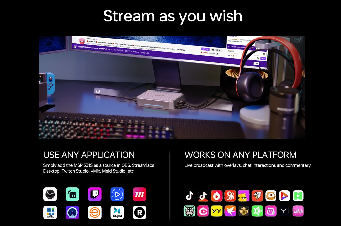 Stream in any application