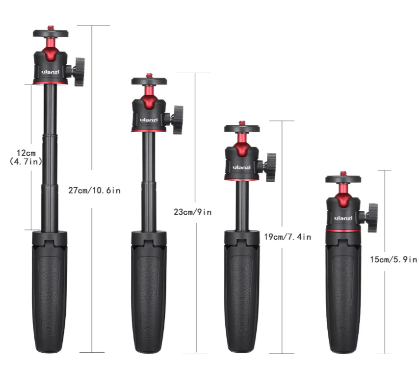 Four extension positions of the Ulanzi MT-08