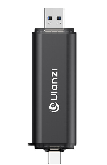 Integrated USB-A and USB-C connectors of the Ulanzi CR3