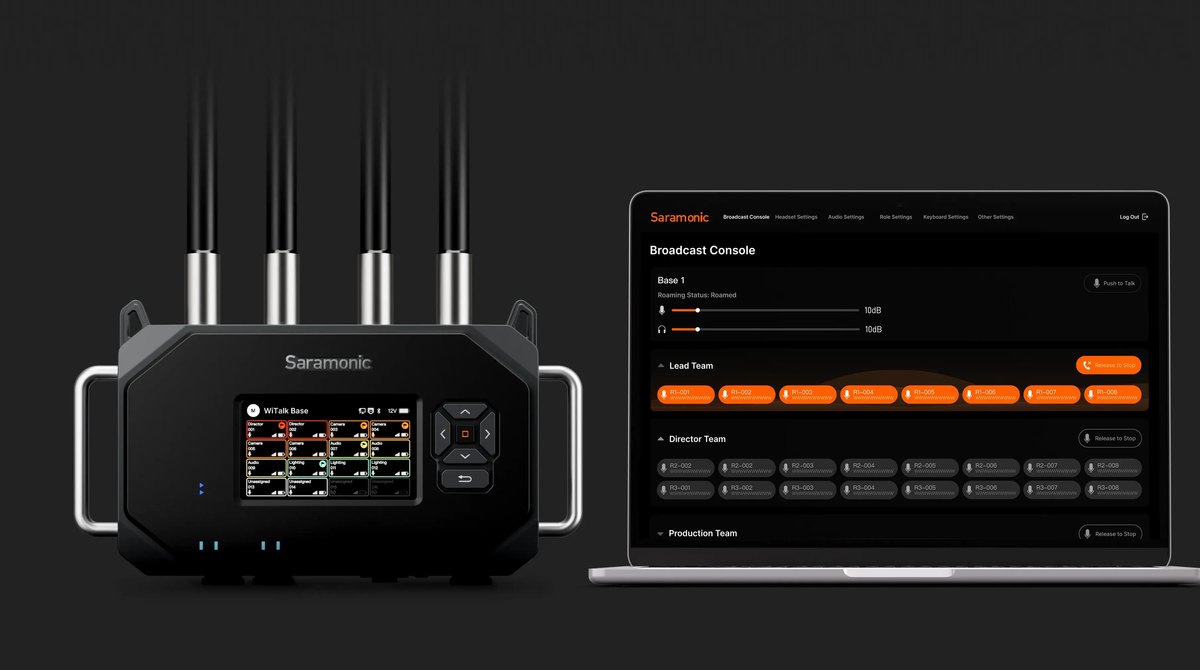 Saramonic WiTalk BASE-V – Control from a browser, app or PC