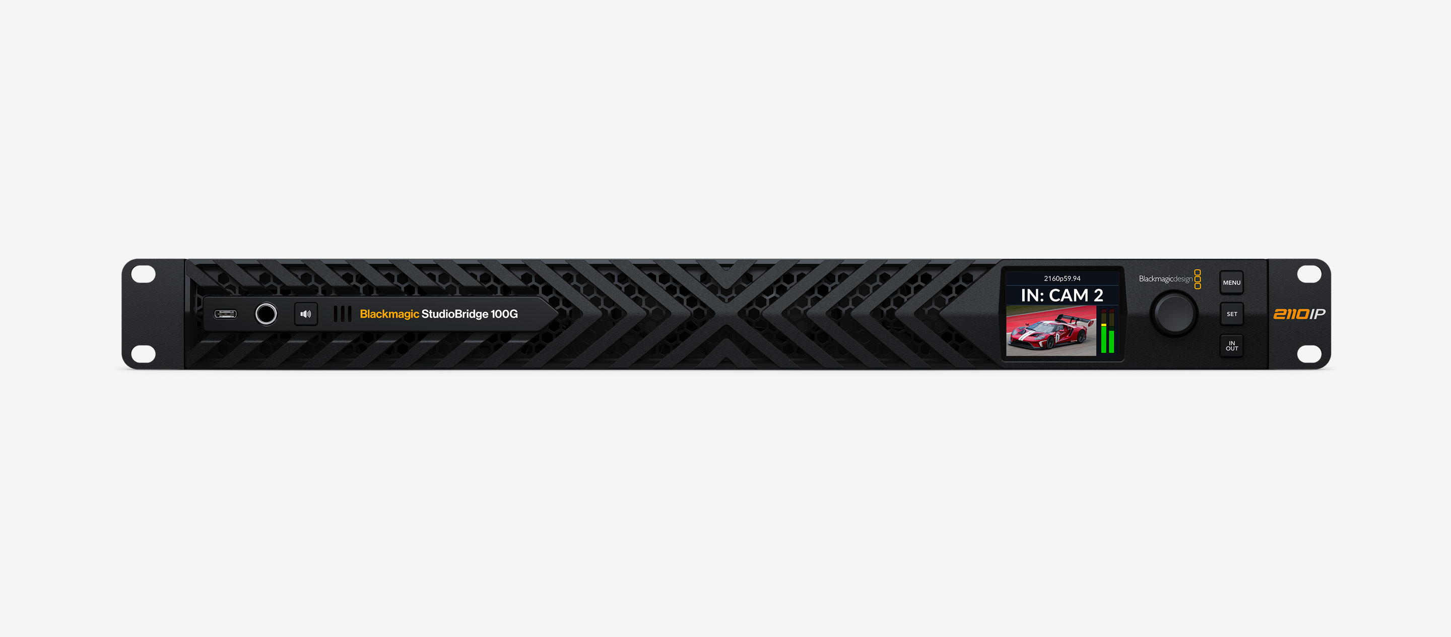 Blackmagic StudioBridge 100G – front view