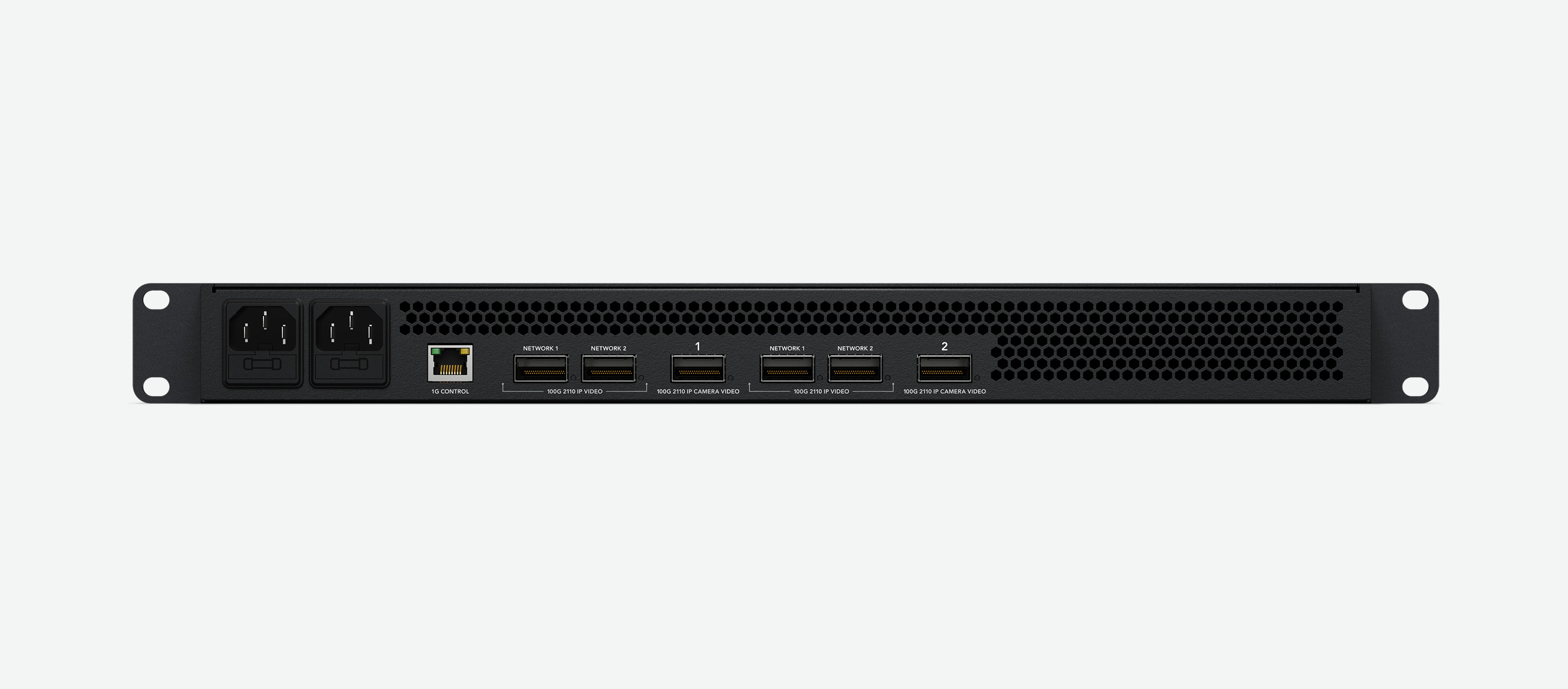 Blackmagic StudioBridge 100G – rear view