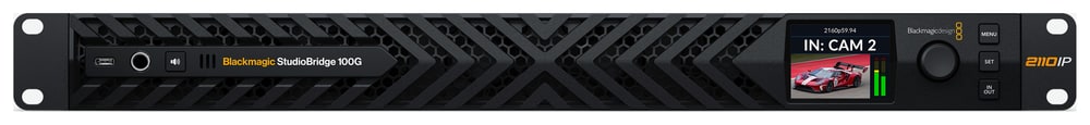 Blackmagic StudioBridge 100G – Front panel monitoring