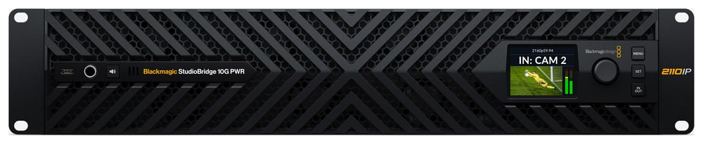 Blackmagic StudioBridge 10G PWR – Monitoring on the front panel