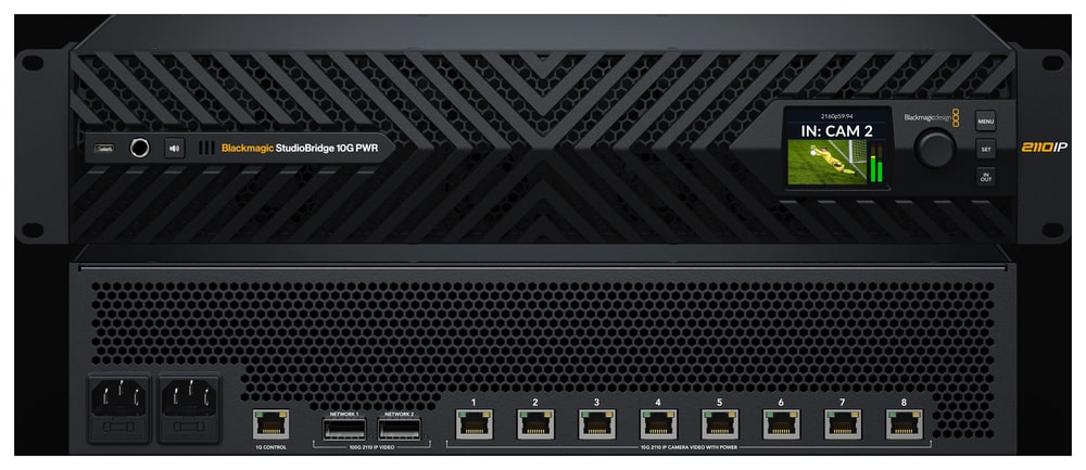 Blackmagic StudioBridge 10G PWR – A bridge between the network edge and the 100G backbone