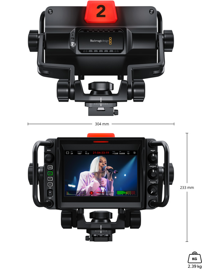 Blackmagic URSA Cine Studio Viewfinder dimensional drawing