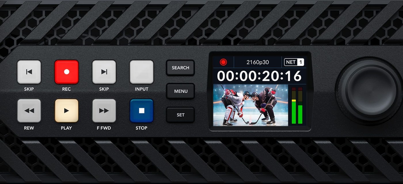 HyperDeck ISO Recorder 100G – Classic broadcast recorder controls