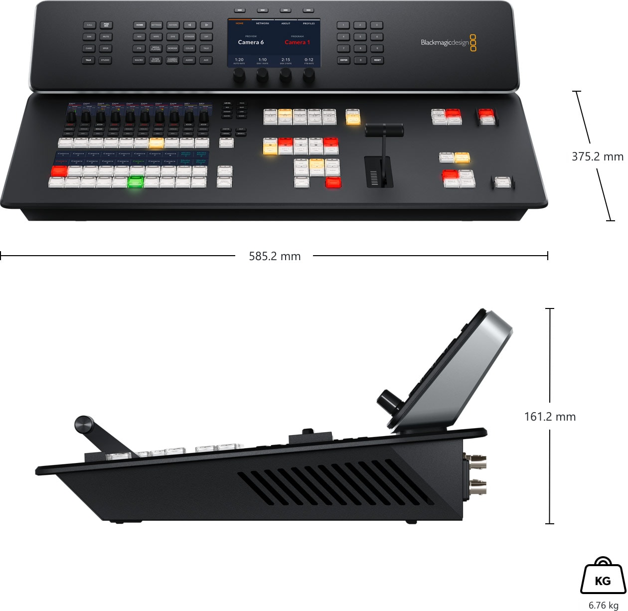 ATEM Television Studio HD8 – Dimensions and weight