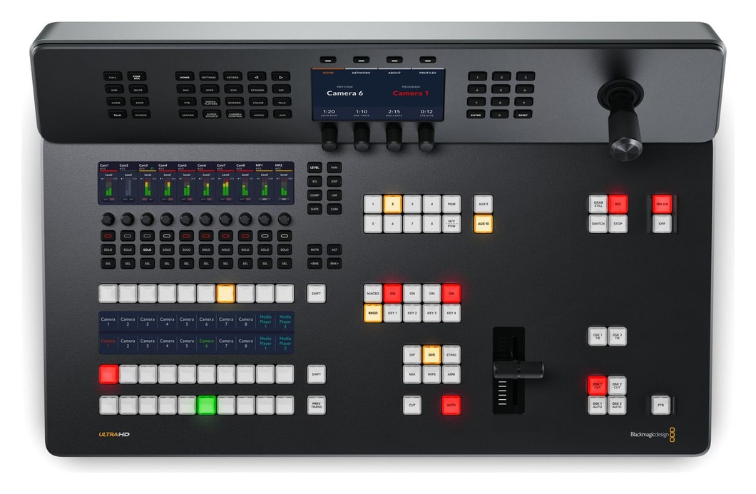 ATEM Television Studio 4K8 – Broadcast panel with T-bar