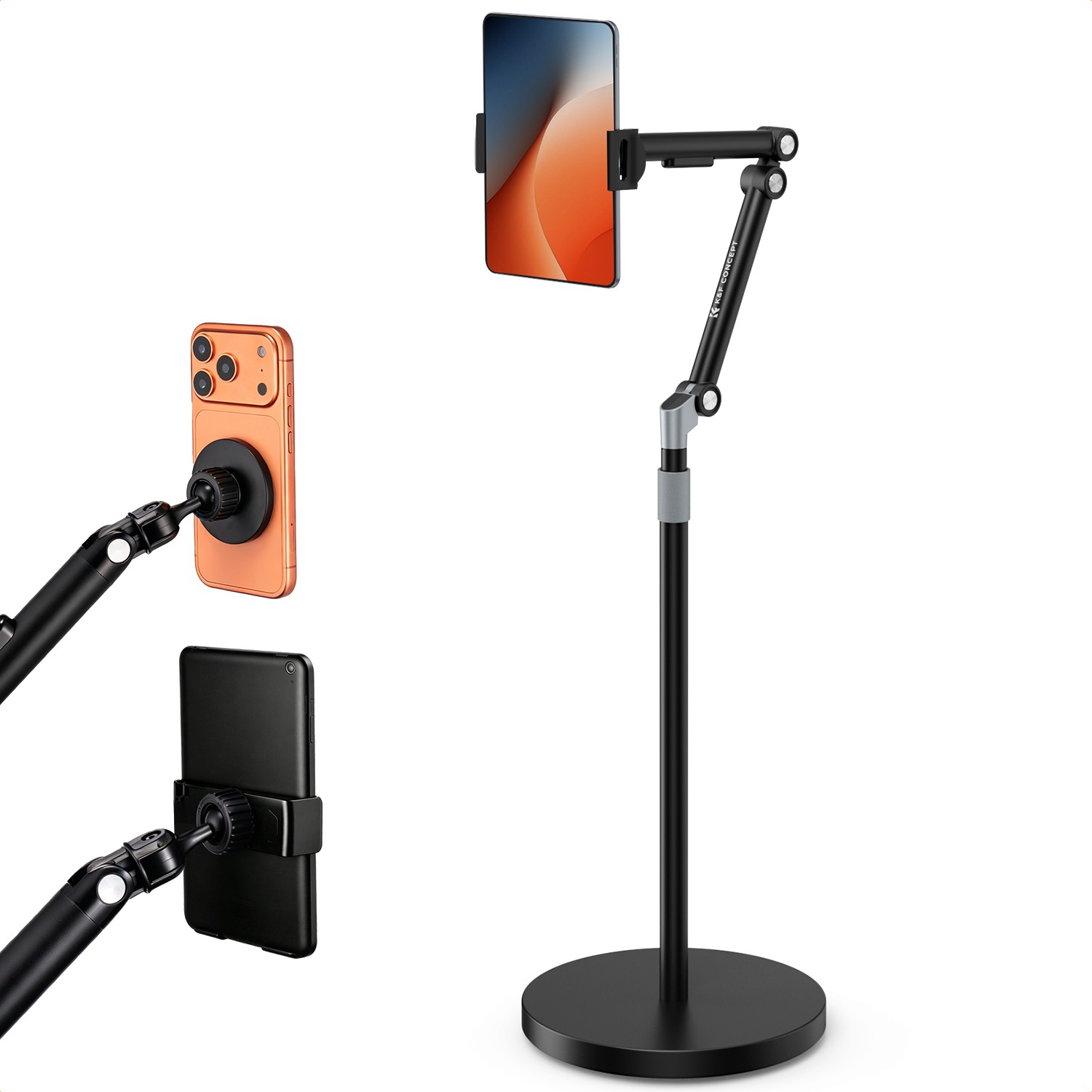 K&F Concept KF15.0038 with phone, tablet and magnetic mounts