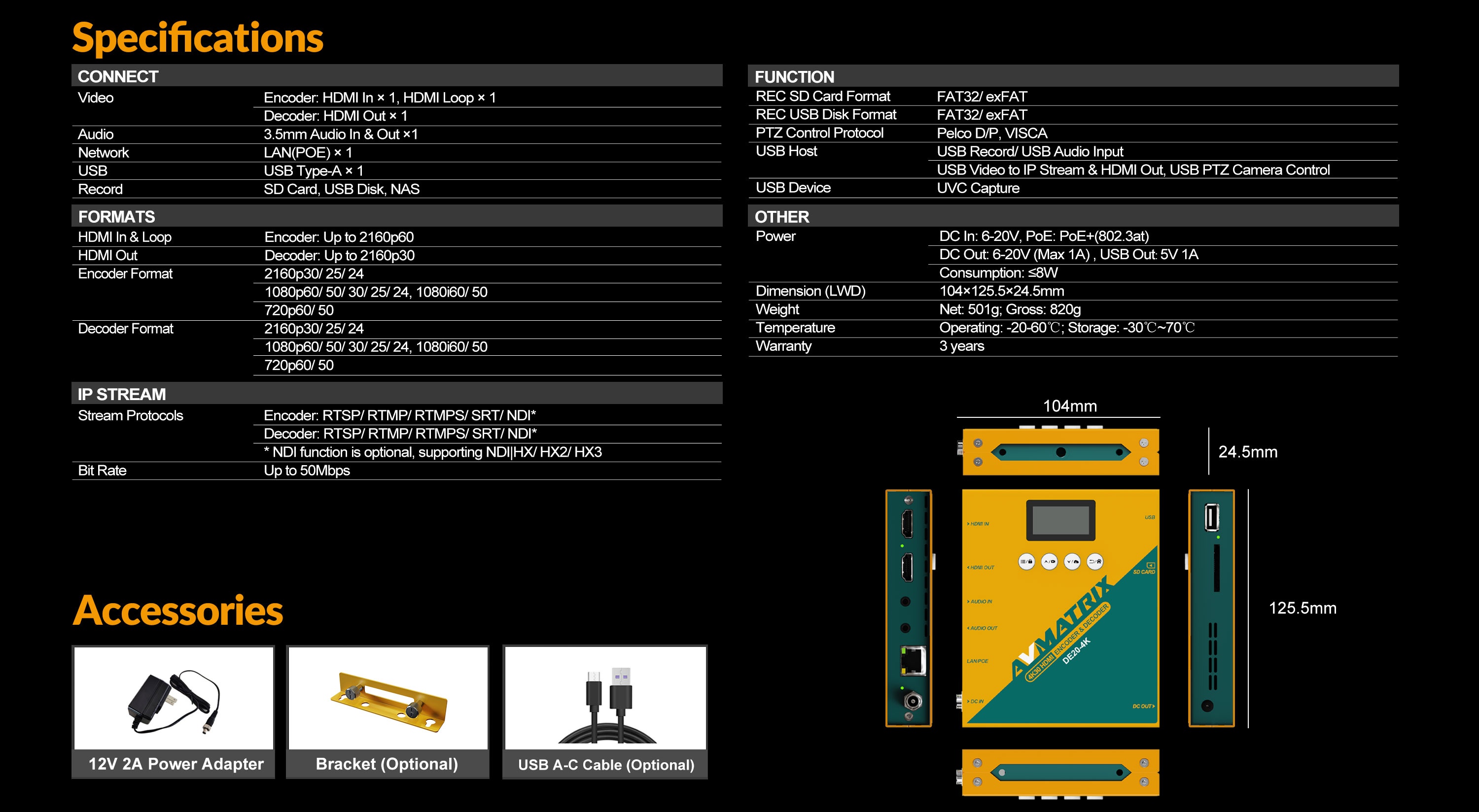 AVMatrix 4K HDMI Encoder & Decoder