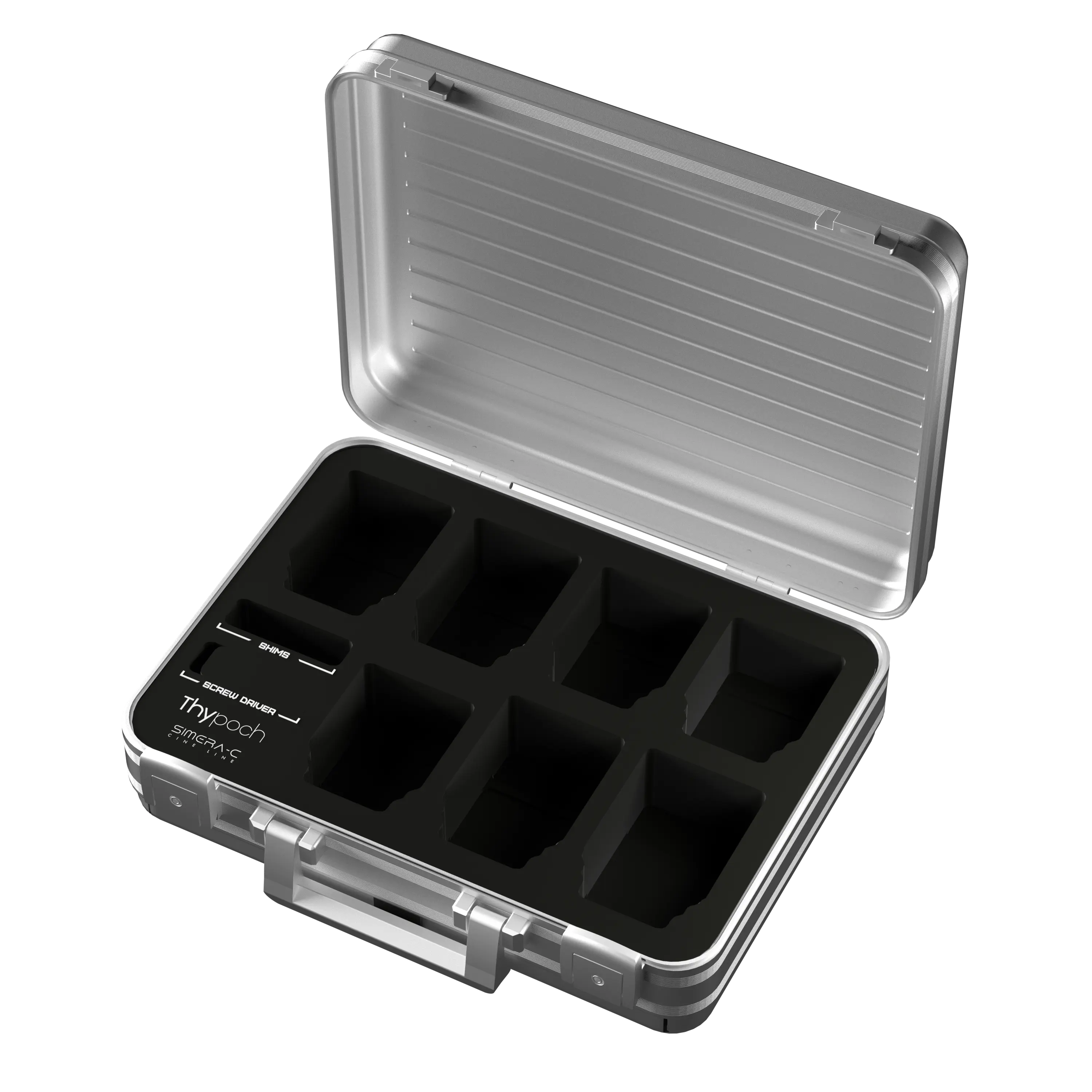 Foam insert fitted inside the Simera-C metal hard case