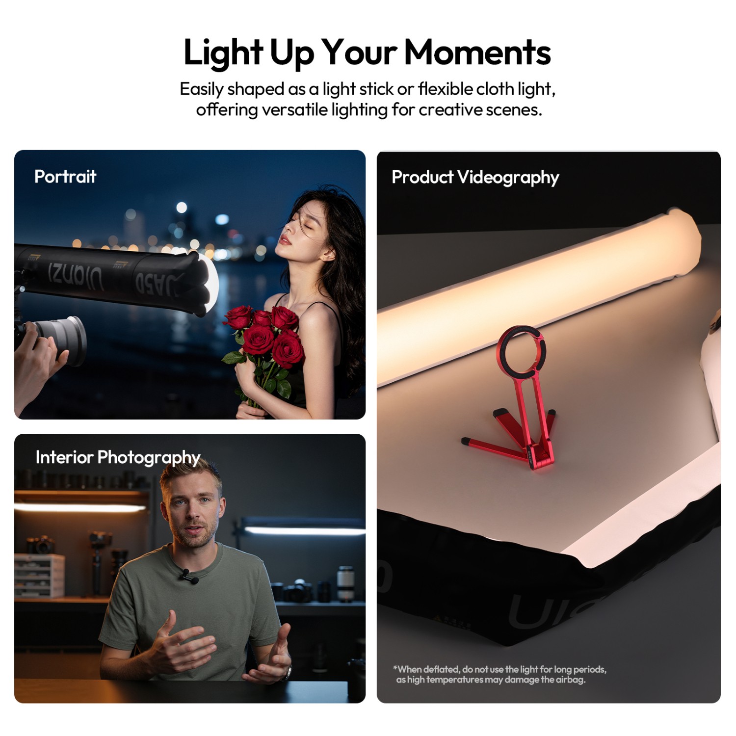 Ulanzi UA50 brightness and color temperature controls