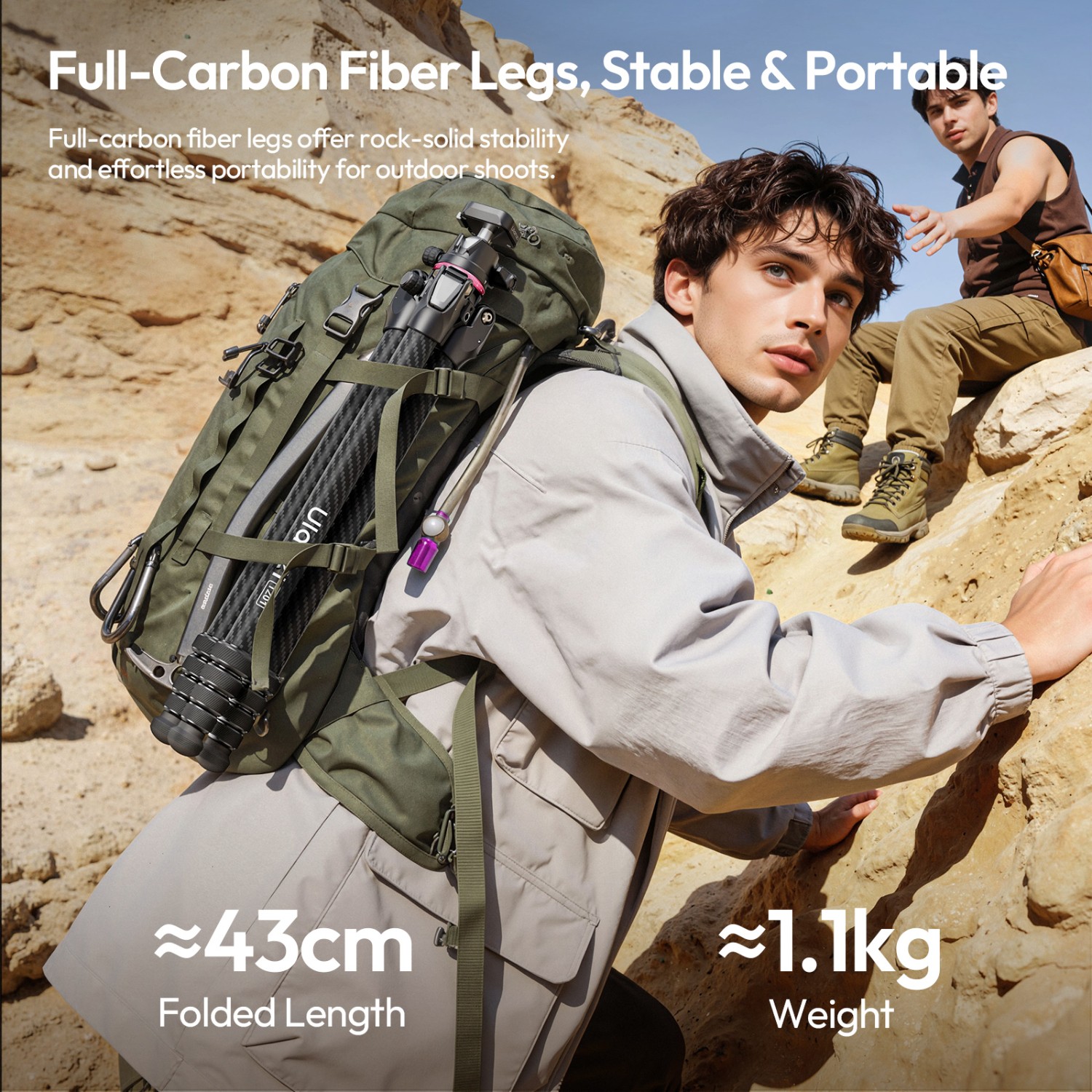 Ulanzi TZ01 – 2-in-1 carbon fiber travel tripod