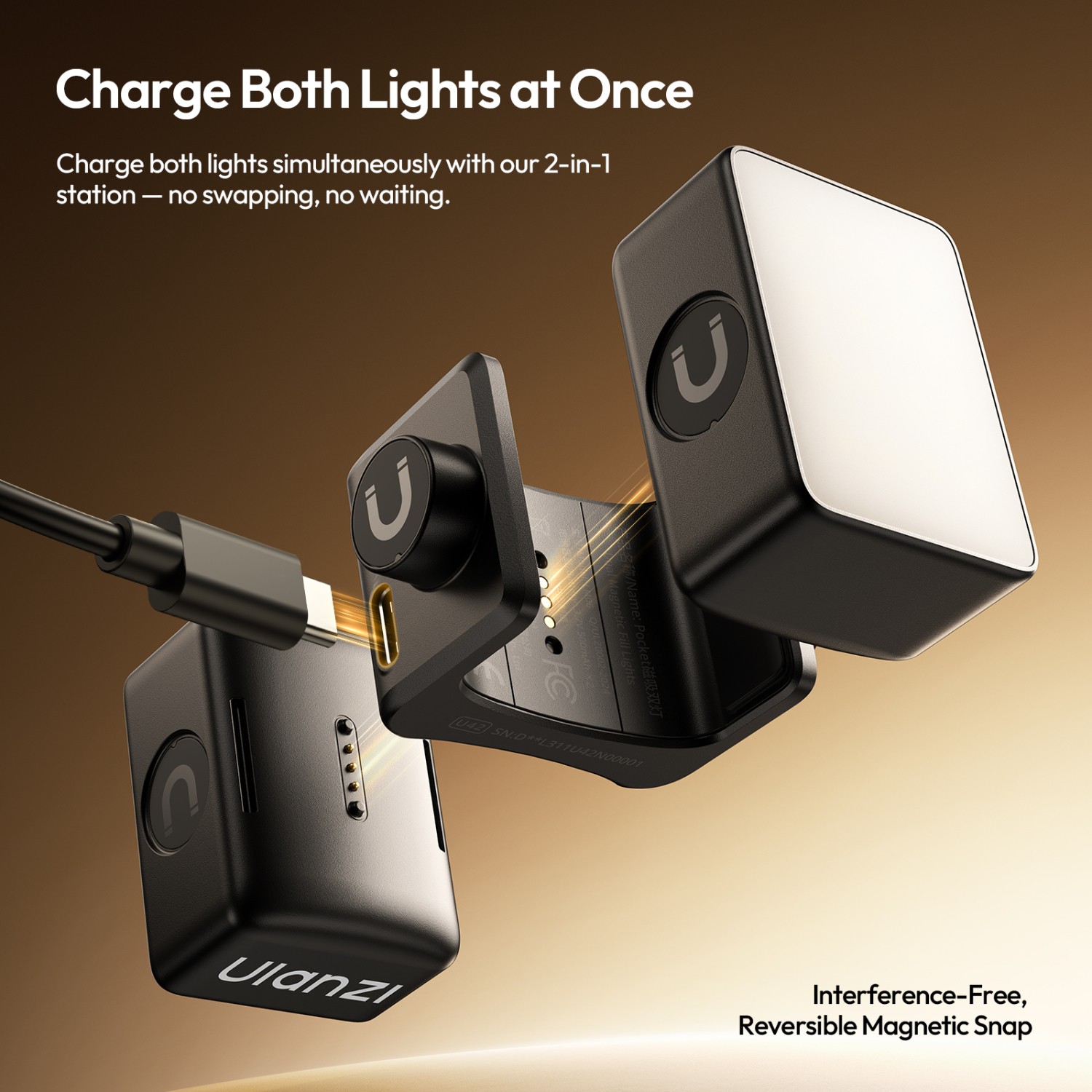 Compact Ulanzi LM06 magnetic LED lights