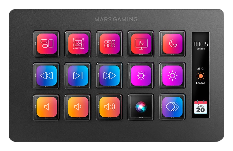 Mars Gaming MSD-ONE – 15 customisable LCD keys