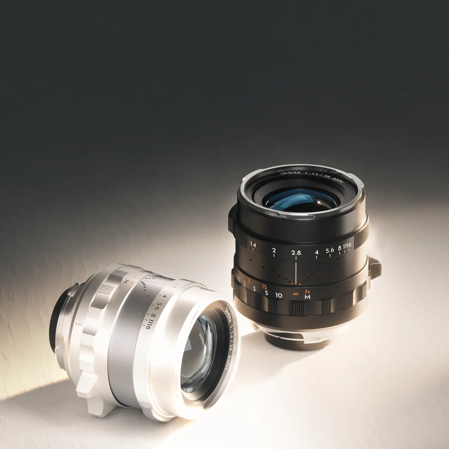 Official detail of the Simera 35mm Type II crescent focus tab