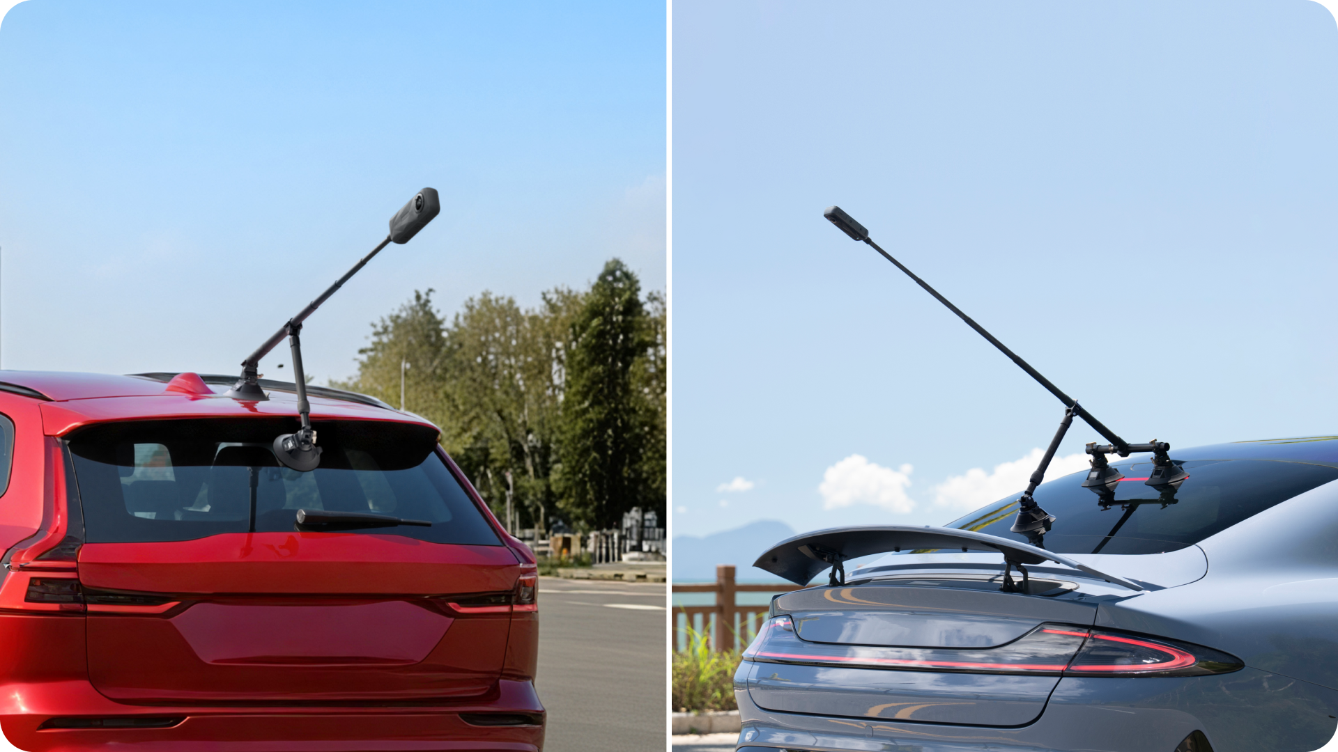 Roof and rear mounting positions