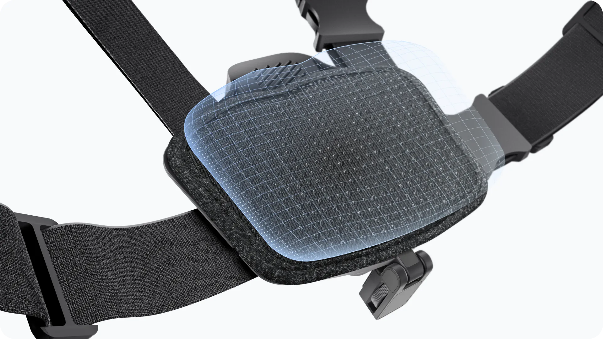 Close-up of the chest mount contact padding