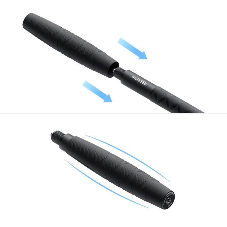 The removable selfie-stick sleeve slides on and off