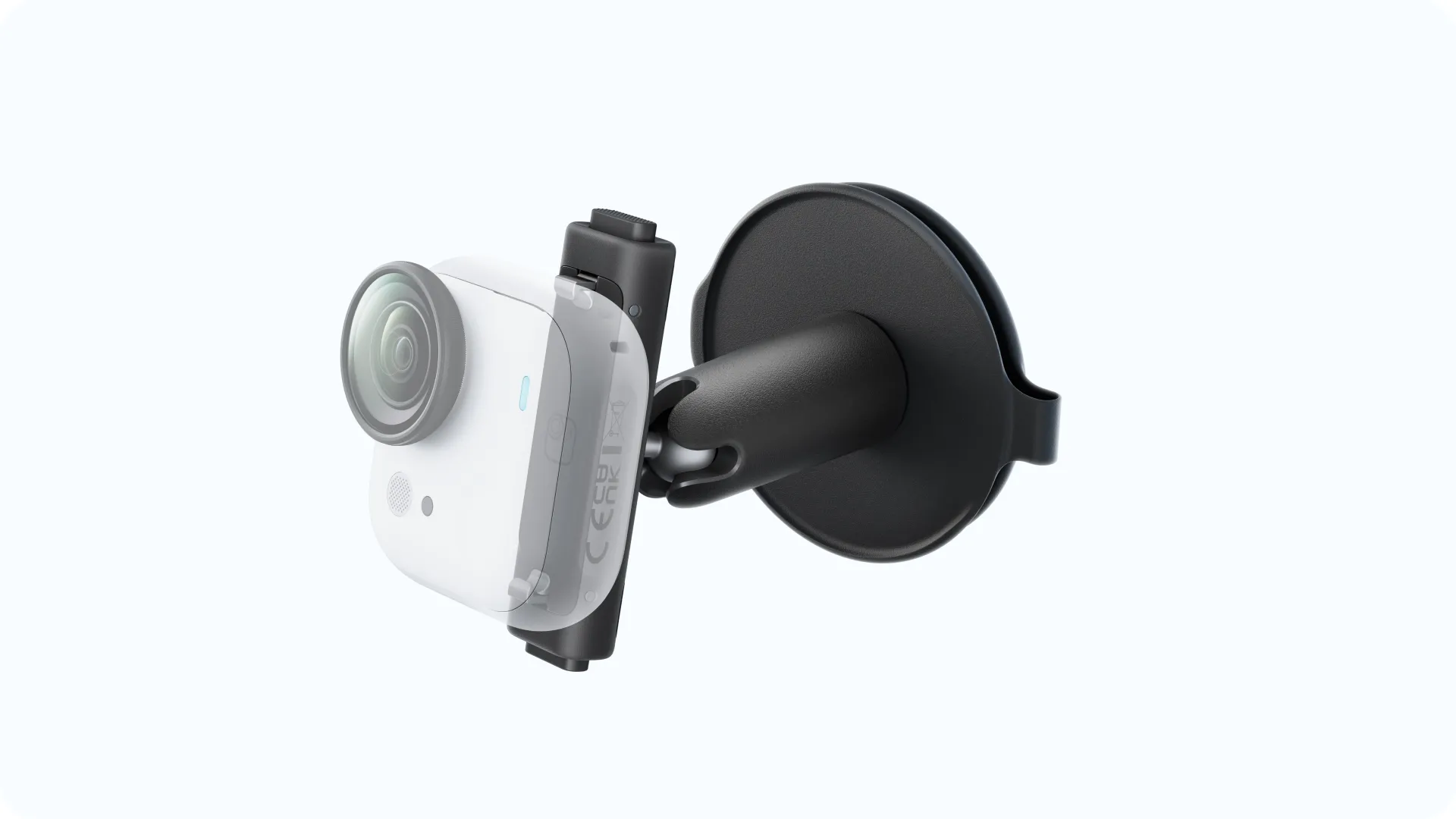 Insta360 GO Ultra camera mounted on the Pivot Stand