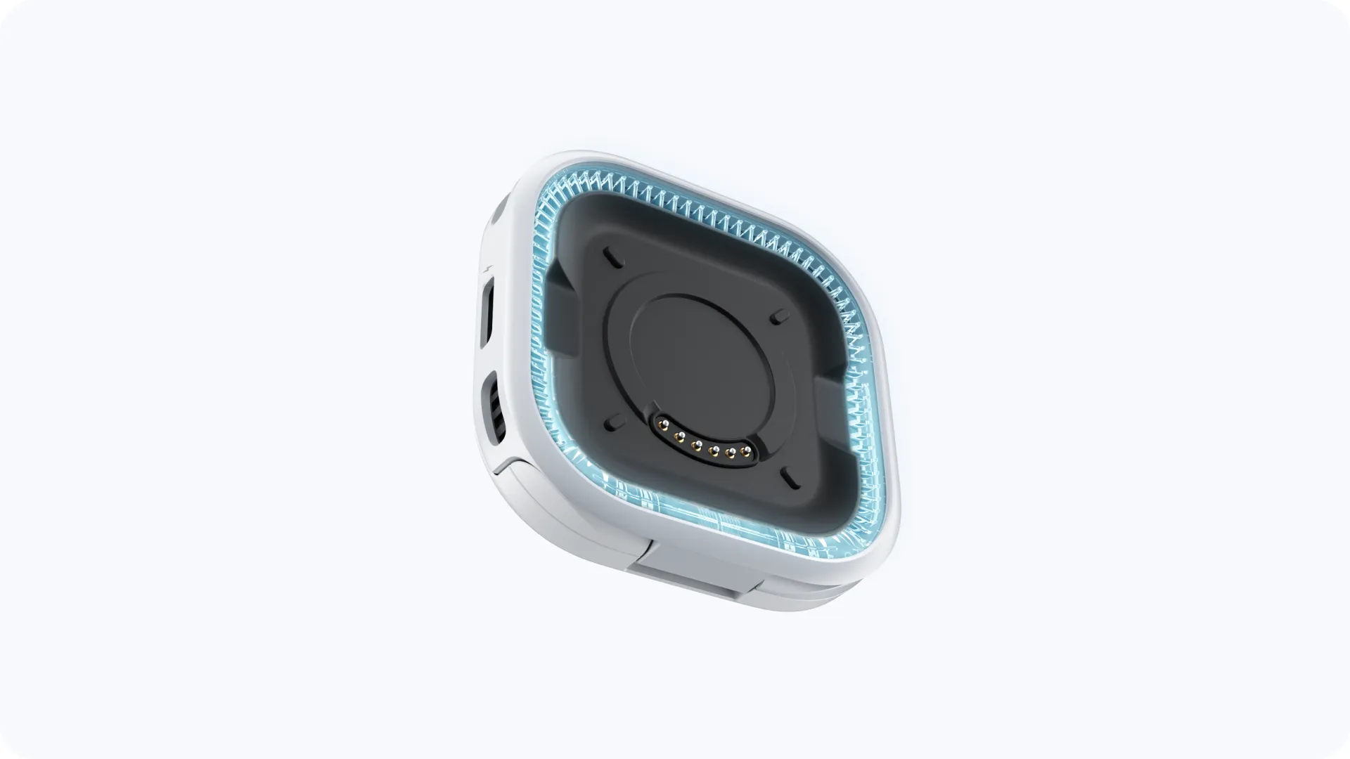Open construction of the FOMO Flexi Mount around the camera
