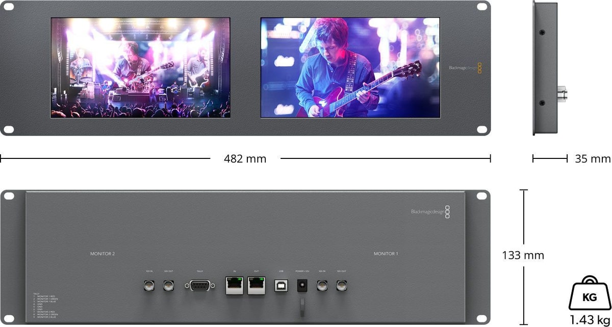 SmartView Duo – Dimensions and weight
