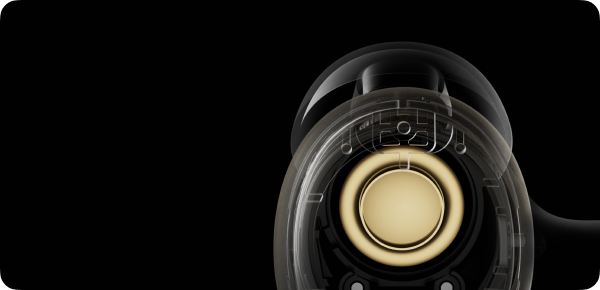 Cutaway view of a MELO P1 monitor earphone