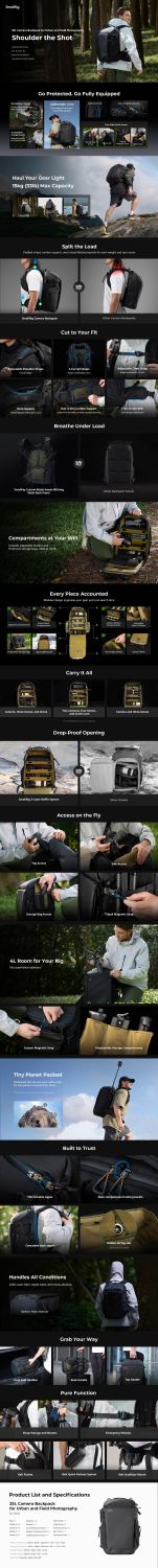 SmallRig Professional Outdoor Backpack 25L 6521 product presentation