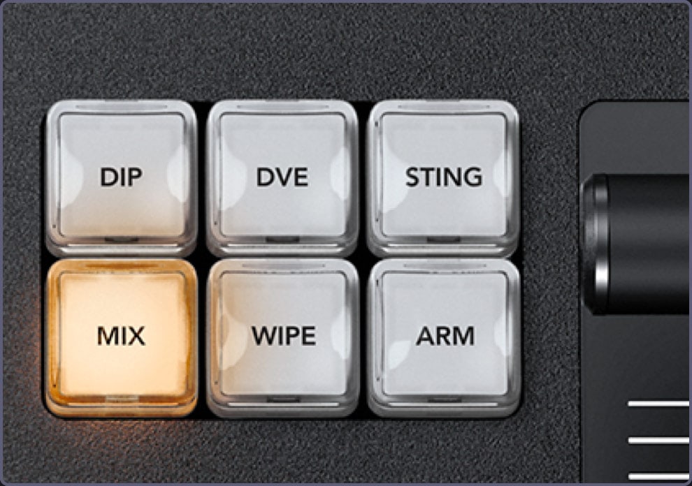 ATEM 1 M/E Advanced Panel 10 – Transitions at the touch of a button