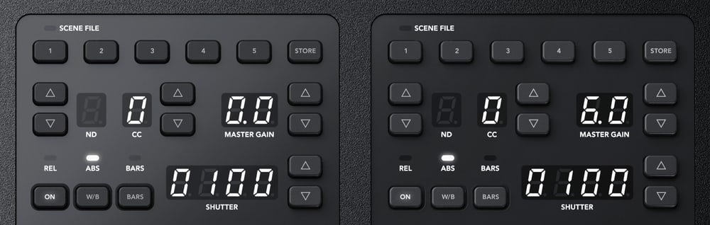 ATEM Camera Control Panel – Scenes and camera settings