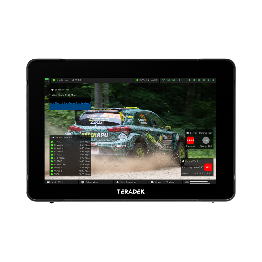 Detachable Teradek Prism Jetpack monitor