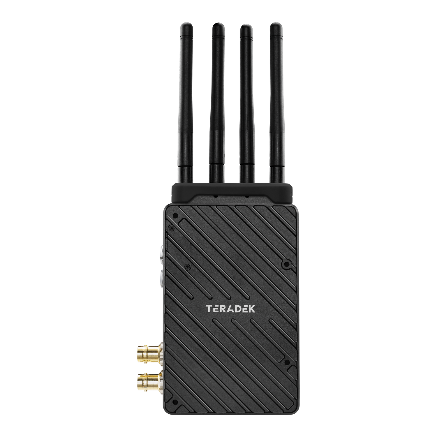 Teradek 11-0970 black identification band installed on a Bolt 6 XT TX transmitter