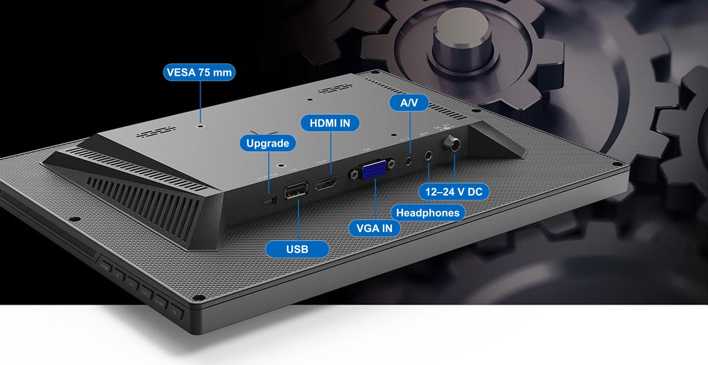 Lilliput FA1210-NP/C – Rear connectors