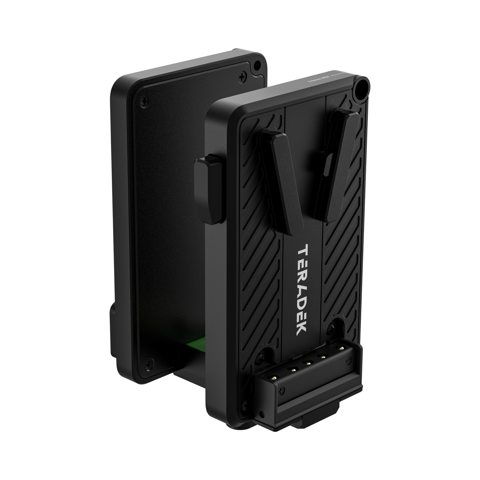 Teradek Bolt 7 Battery Cradle TX V-Mount, front three-quarter view