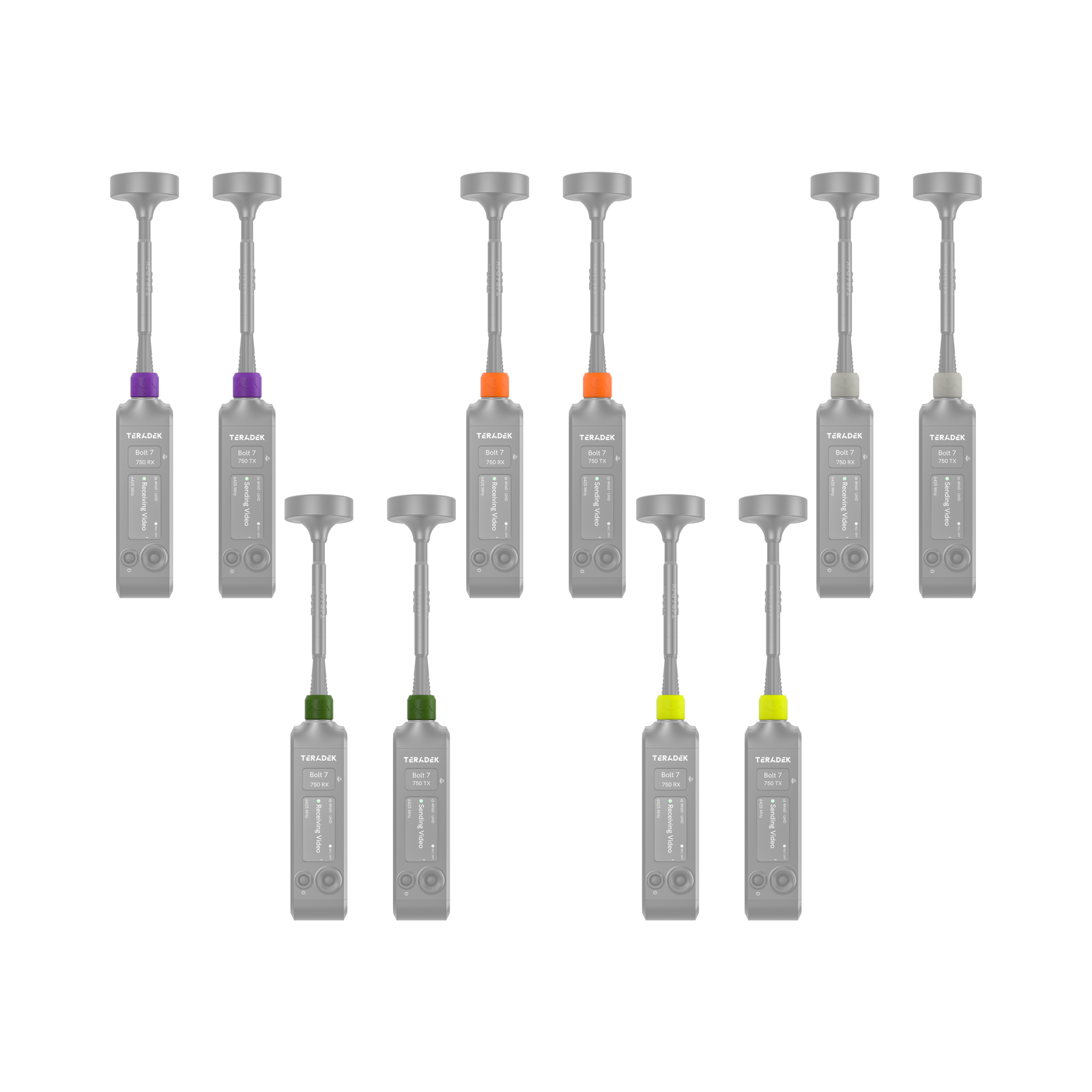 Color Pack 2 bands installed on Teradek Bolt 7 units
