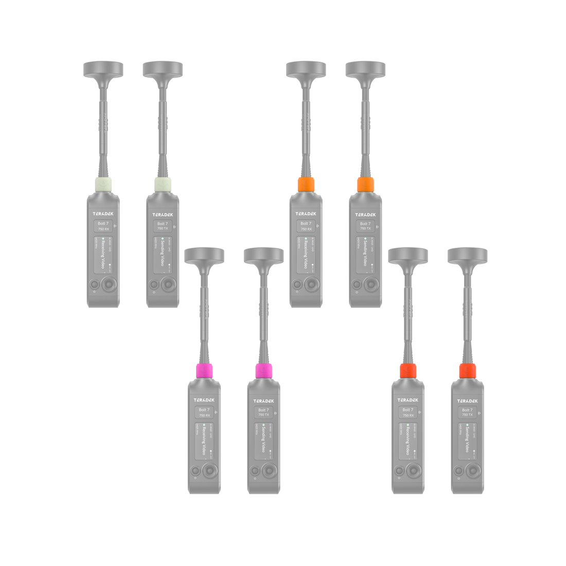 Color Pack 3 identification band installed on a Teradek Bolt 7 unit
