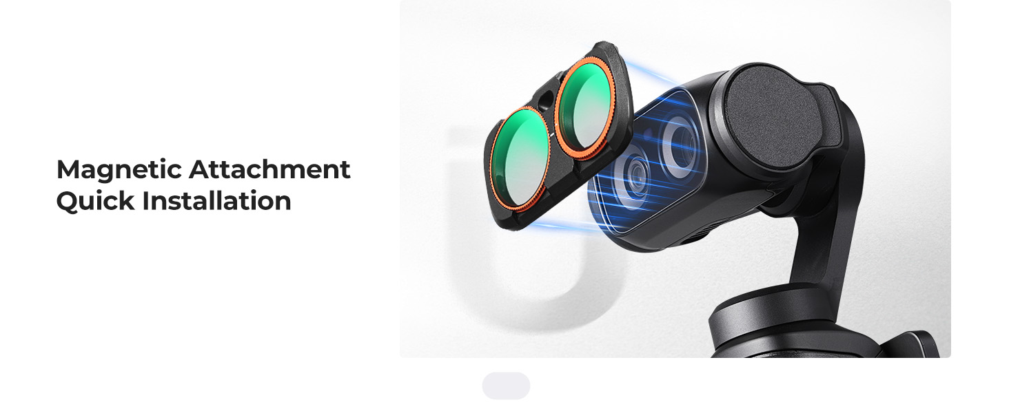 K&F Concept Magnetic Filter Kit CPL + Black Diffusion 1/4 + ND2-32 for Insta360 Luna Ultra