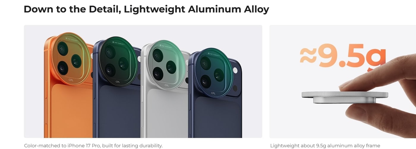 Aluminium frame, about 9.5 g