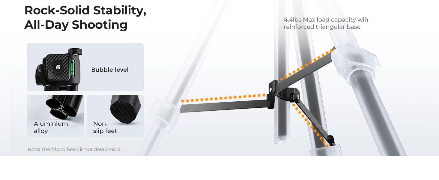 K&F Concept S204A1 – aluminium travel tripod 147 cm with 3-way head