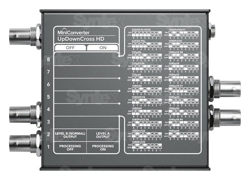 Mini Converter UpDownCross HD – Setup with mini switches