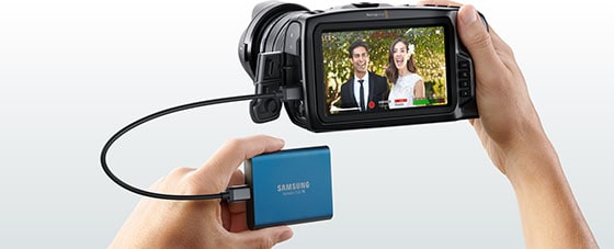 SD and CFast cards plus external disks via USB-C