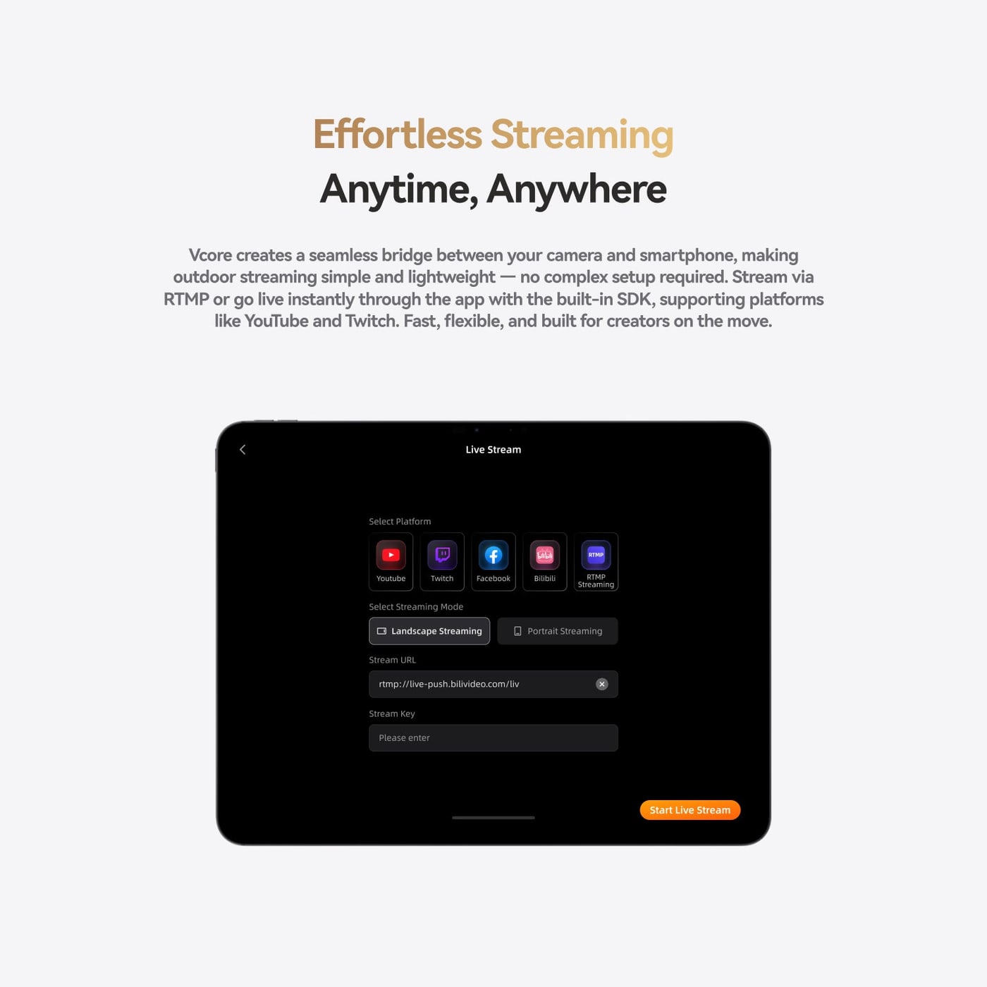 Hollyland Vcore – Stream from anywhere