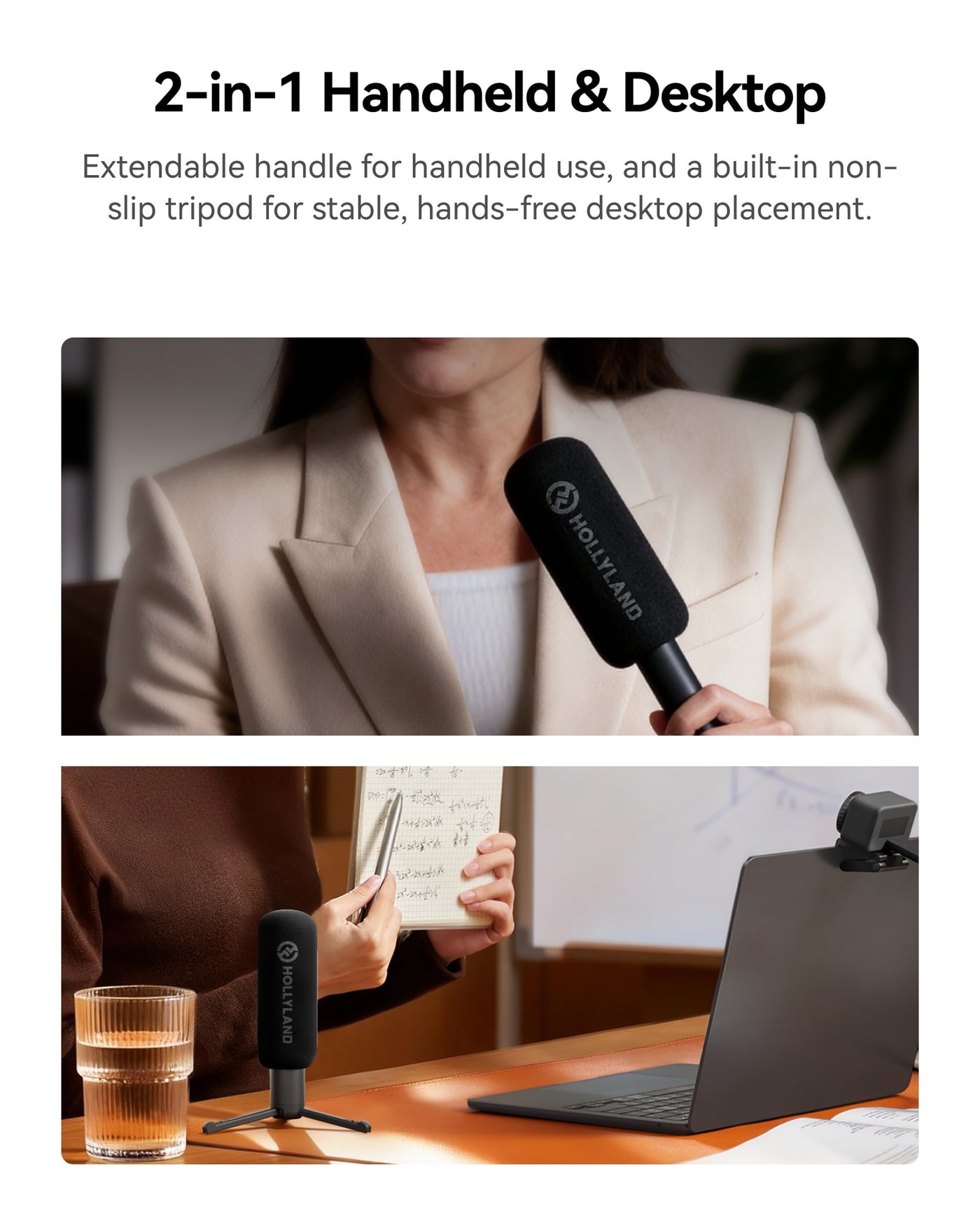 Handheld or on the desk