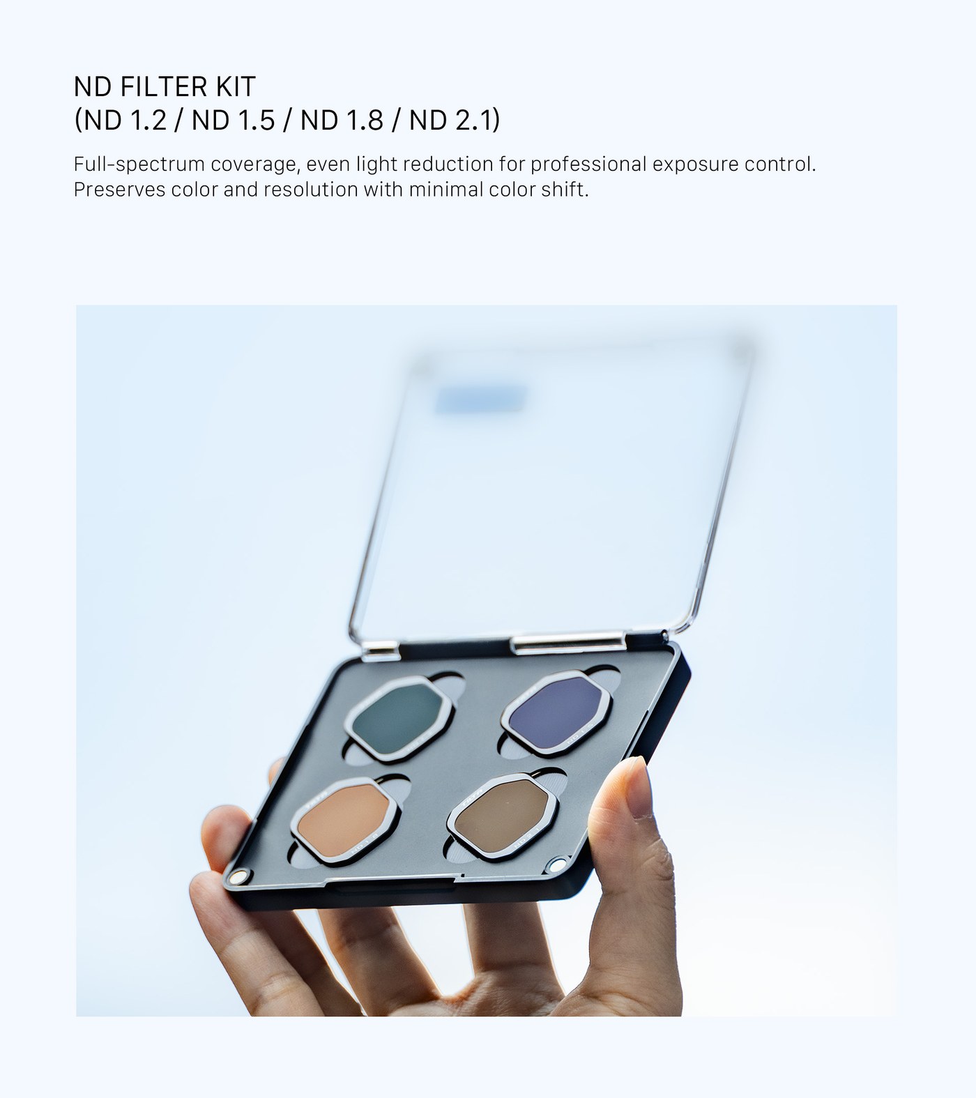 ND filter kit 1.2 / 1.5 / 1.8 / 2.1