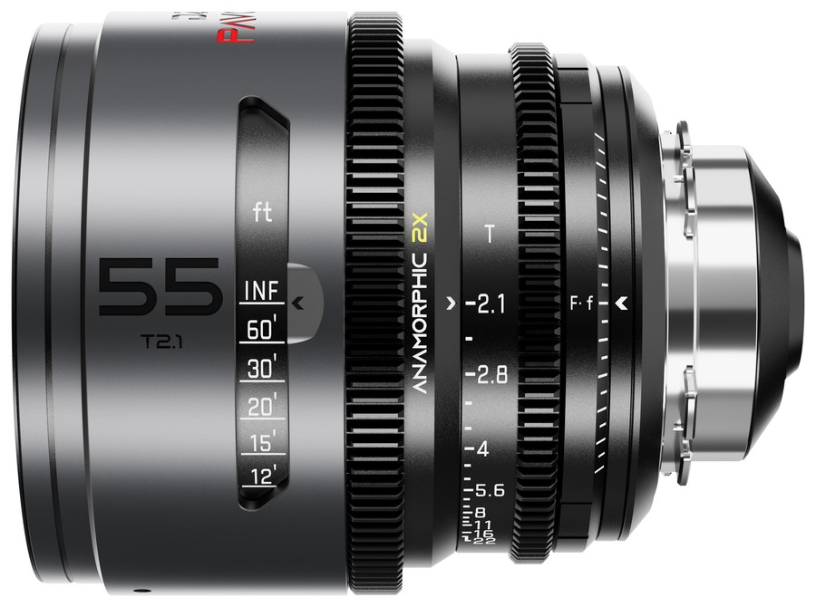 DZOFILM Pavo 55mm T2.1 2× Anamorphic – Neutral, PL/EF, Feet Scale – PL mount