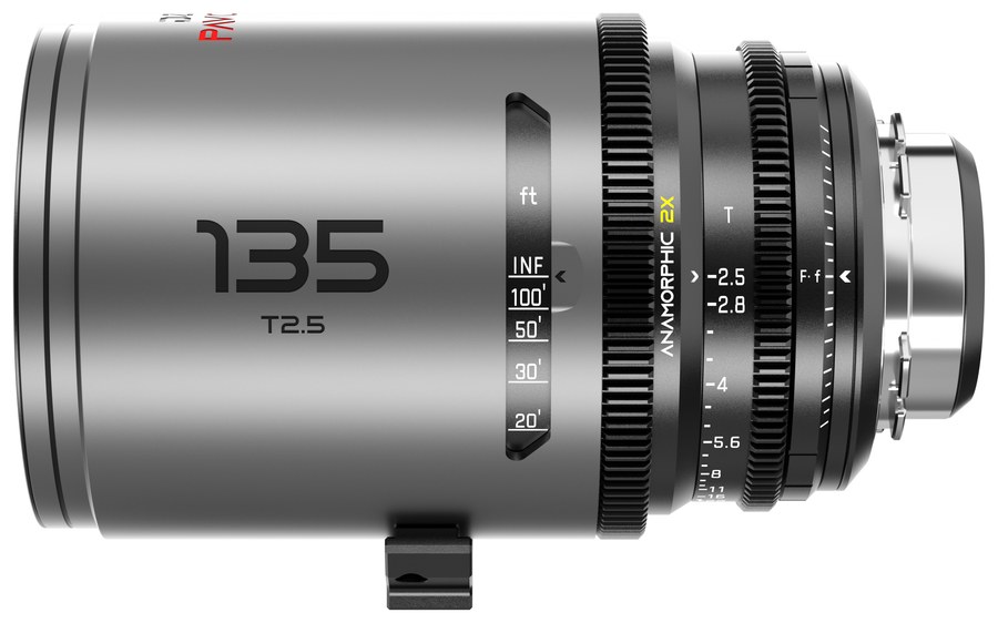 DZOFILM Pavo 135mm T2.5 2× Anamorphic – Neutral, PL/EF, Feet Scale – PL mount