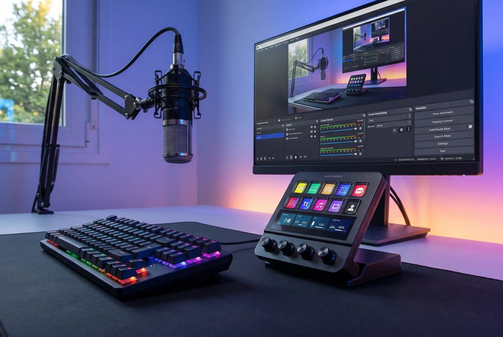 Mars Gaming MSD-PRO on a streaming desk